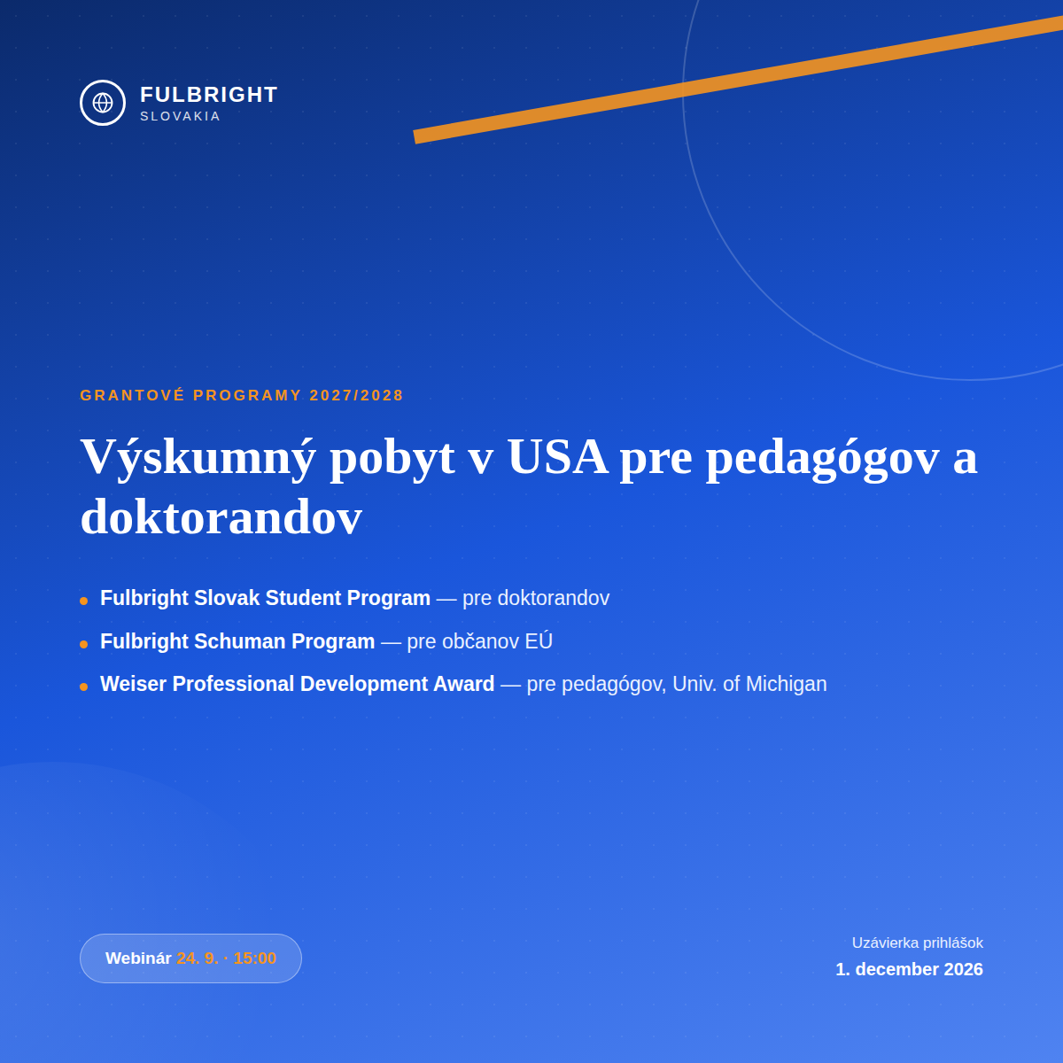 Aktuálne možnosti pre vysokoškolských pedagógov a ich doktorandov